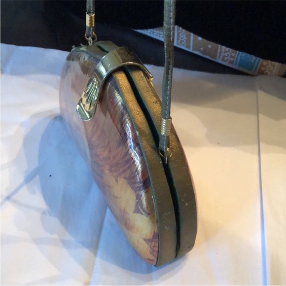 ELKA Hardcase clamshell shoulder strap evening bag clutch - Picture 4 of 15